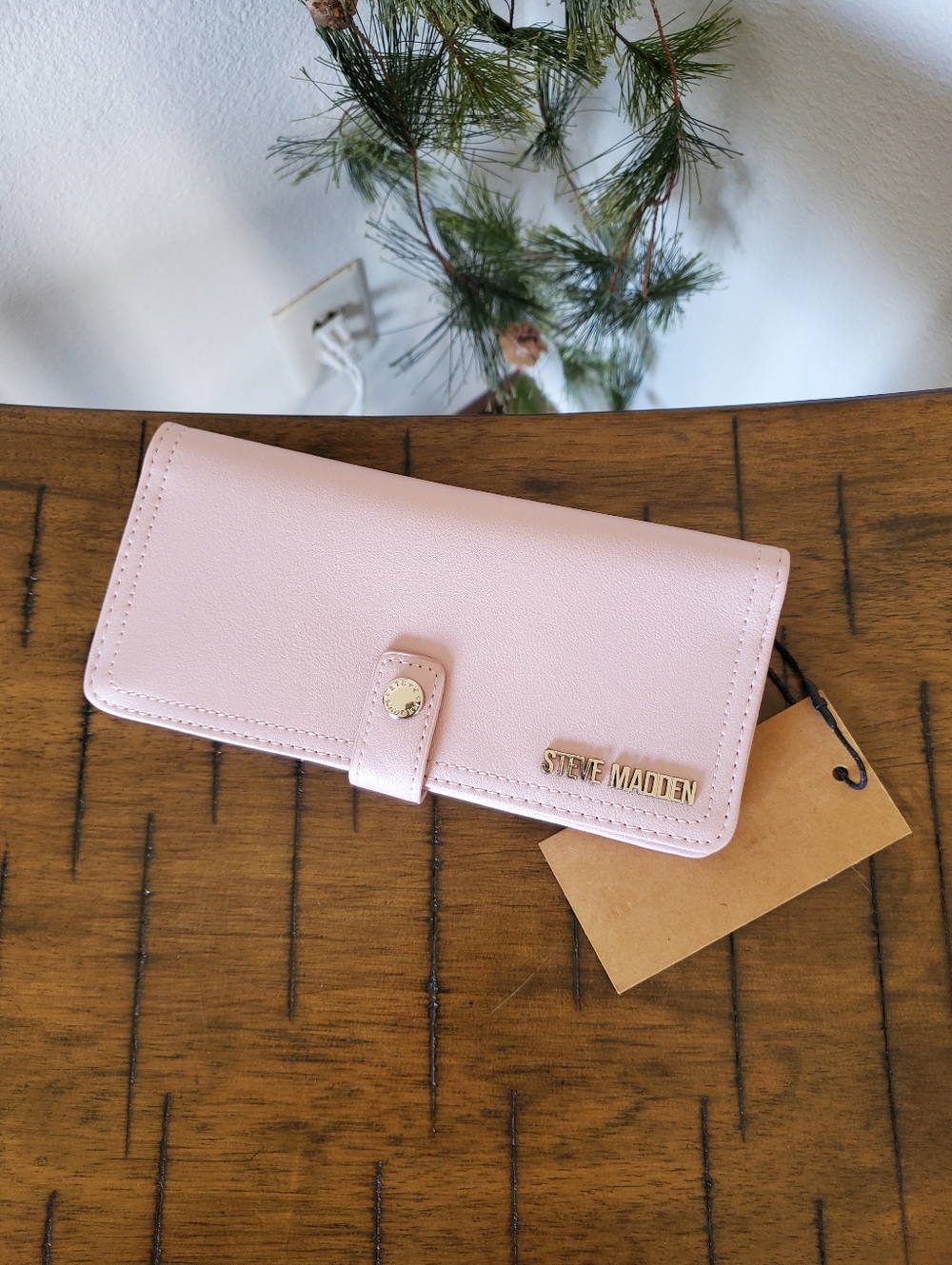 NWT Steve Madden Ballen Sienna Foldover Wallet - Blush Pink